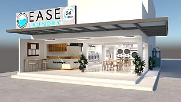 ร้านสะดวกซัก 24ชม.​ Ease Laundry by Shark ร้านซักอบ